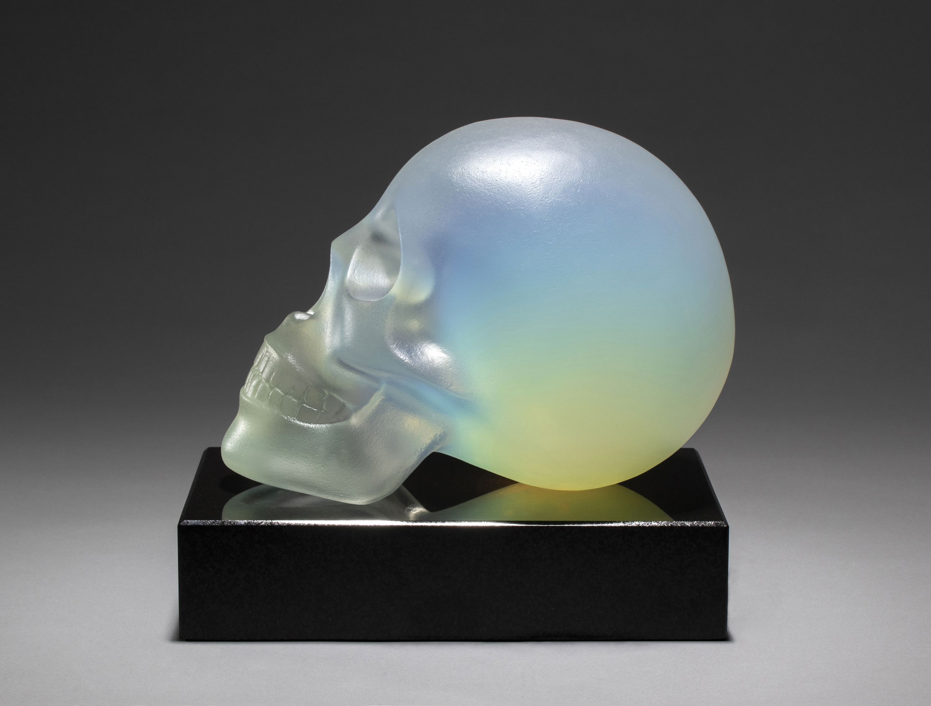 Skull - hot cast glass
